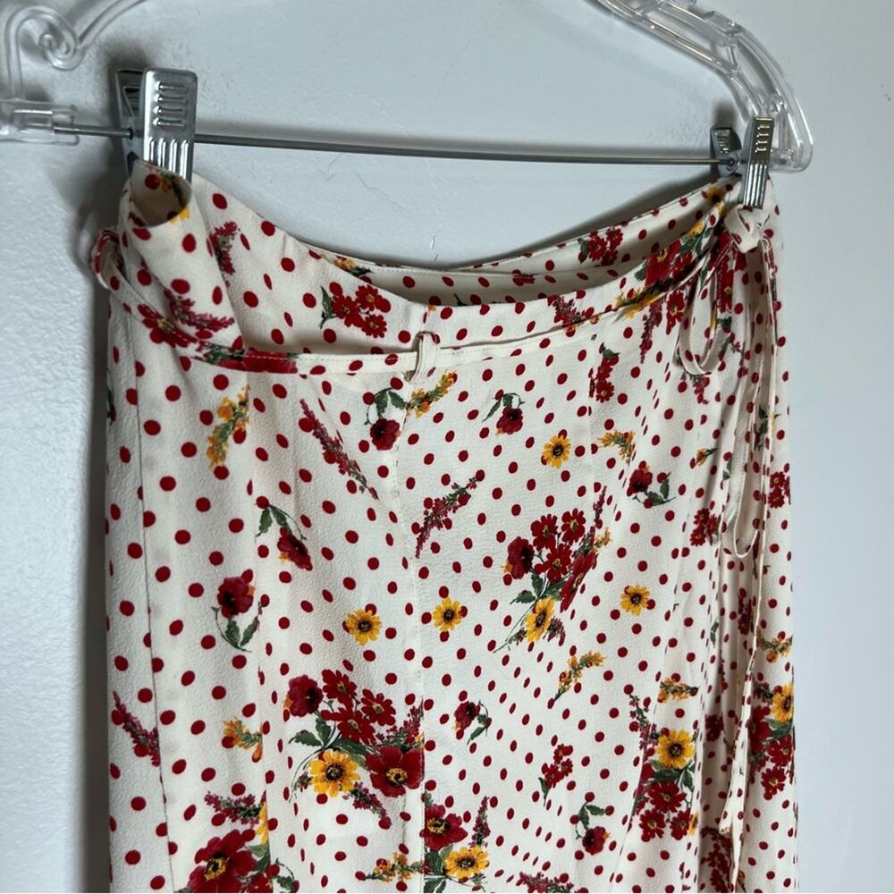 NEW Rouje Gloria Wrap Midi Skirt Polka Dot Floral Sz 42 (US 10) - Picture 6 of 10